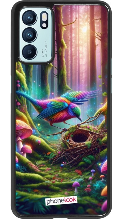 Coque OPPO Reno6 5G - Oiseau Nid Forêt