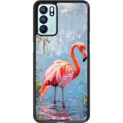 OPPO Reno6 5G Case Hülle - Paint Flamingo