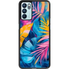 OPPO Reno6 5G Case Hülle - Palms Blue