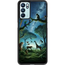 OPPO Reno6 5G Case Hülle - Paradies der exotischen Tiere