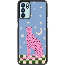 OPPO Reno6 5G Case Hülle - Pink leopard with stars 2026