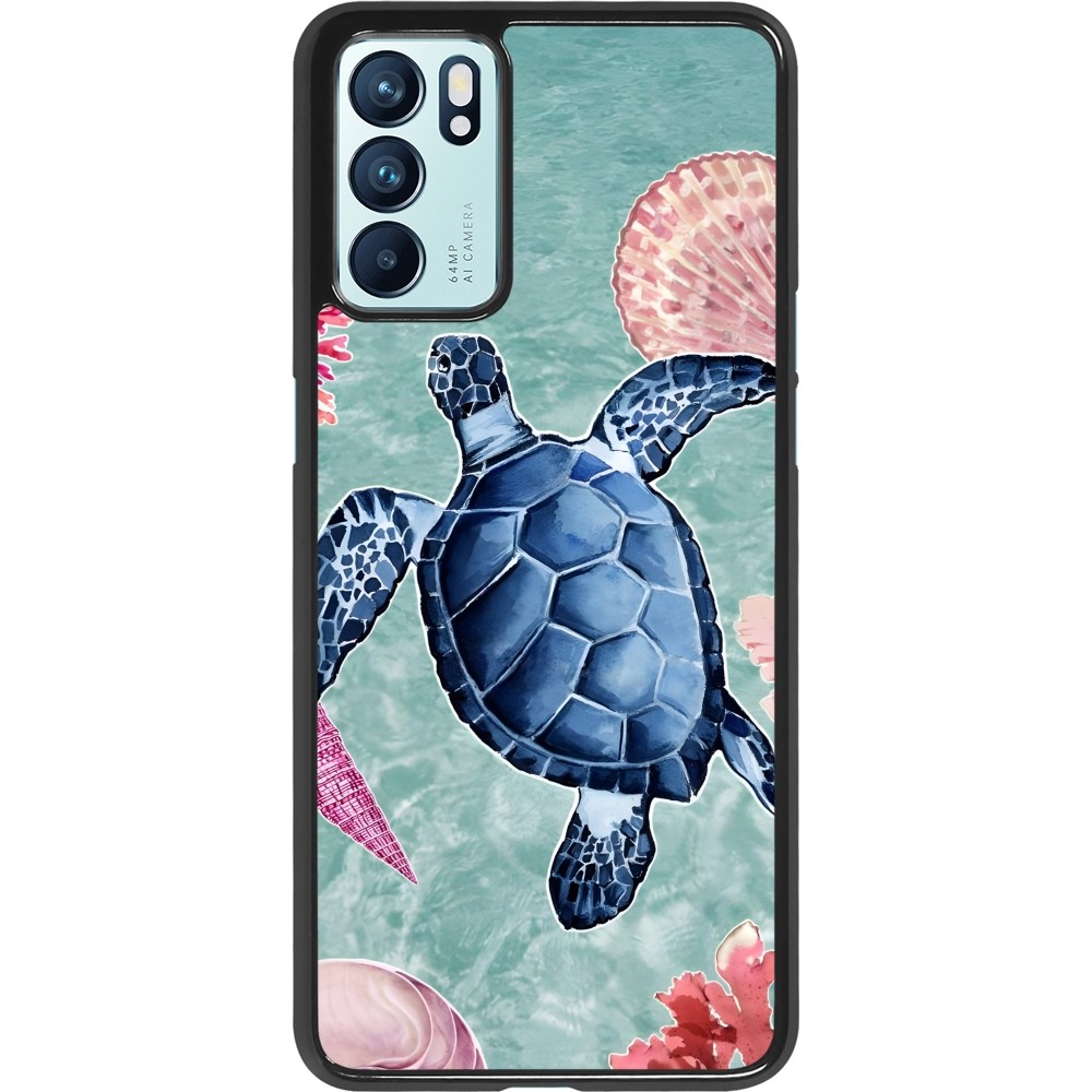 OPPO Reno6 5G Case Hülle - Preppy Turtle