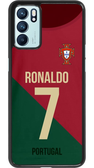 Coque Oppo Reno6 5G - Football shirt Ronaldo Portugal
