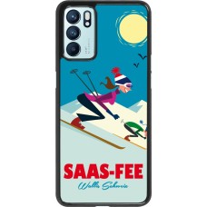 Oppo Reno6 5G Case Hülle - Saas-Fee Ski Downhill