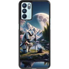 OPPO Reno6 5G Case Hülle - Samurai Katana Mond