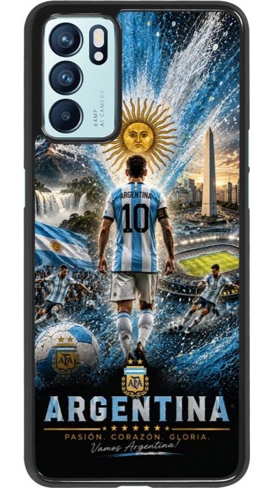 Coque OPPO Reno6 5G - Football Argentine splash 2026