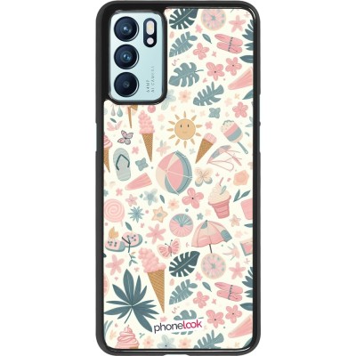 OPPO Reno6 5G Case Hülle - Sommer Pink Muster
