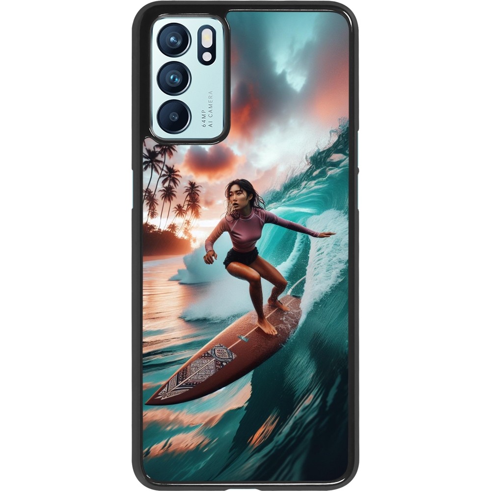 OPPO Reno6 5G Case Hülle - Surferin aus Bali