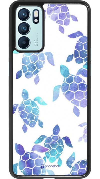 Hülle Oppo Reno6 5G - Turtles pattern watercolor