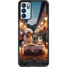 Coque OPPO Reno6 5G - Valentine 2024 Dog & Cat Candlelight