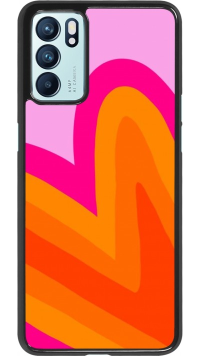 Coque OPPO Reno6 5G - Valentine 2024 heart gradient