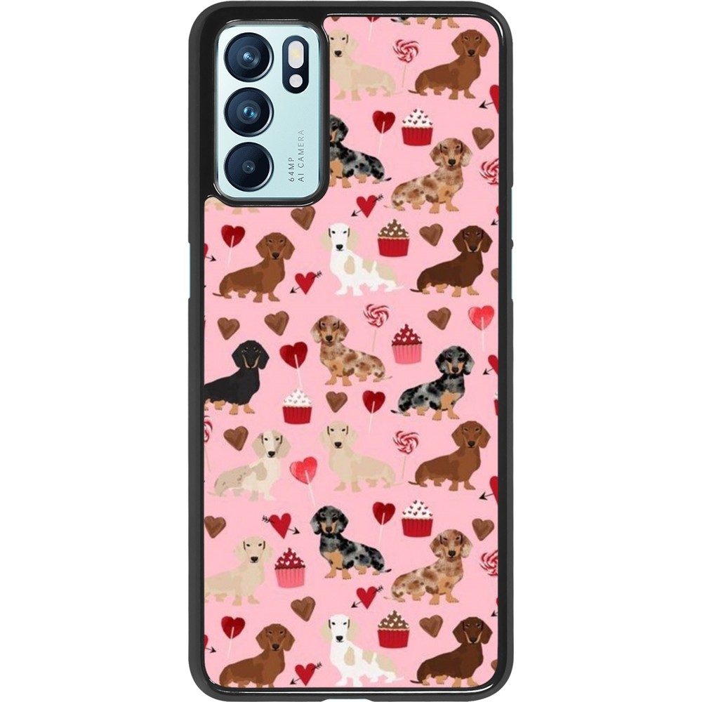 Coque OPPO Reno6 5G - Valentine 2024 puppy love