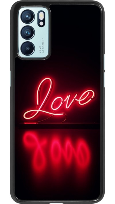 OPPO Reno6 5G Case Hülle - Valentine 2025 Neon Liebe