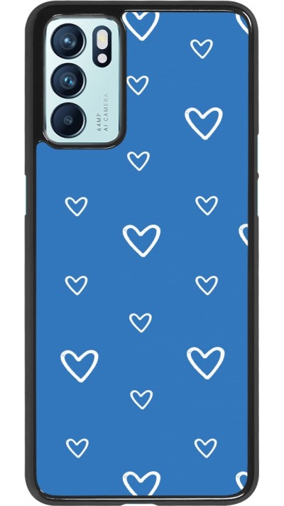 Coque Oppo Reno6 5G - Valentine 2023 blue hearts