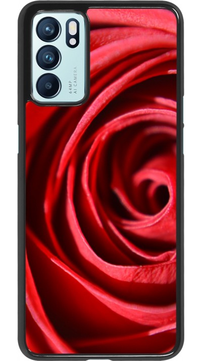 Coque Oppo Reno6 5G - Valentine 2023 close up rose