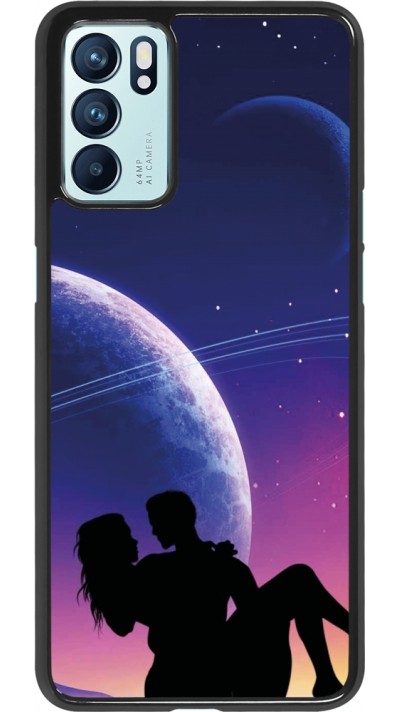 Coque Oppo Reno6 5G - Valentine 2023 couple love to the moon
