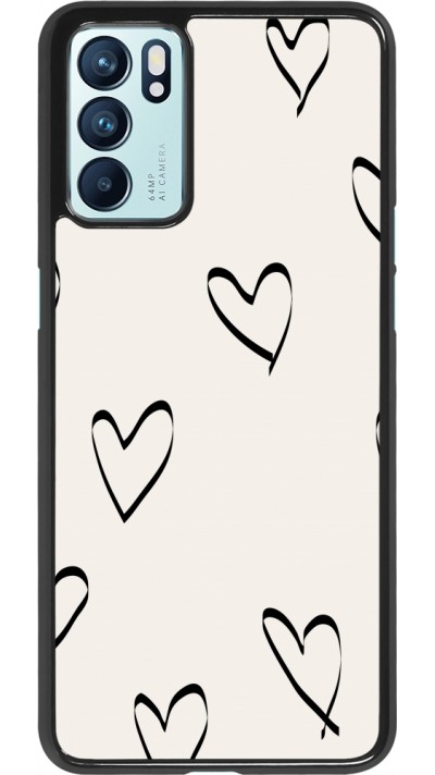 Coque Oppo Reno6 5G - Valentine 2023 minimalist hearts