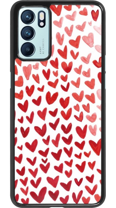 Coque Oppo Reno6 5G - Valentine 2023 multiple red hearts