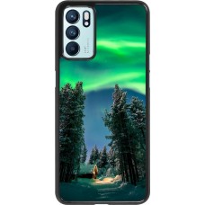 Oppo Reno6 5G Case Hülle - Winter 22 Northern Lights