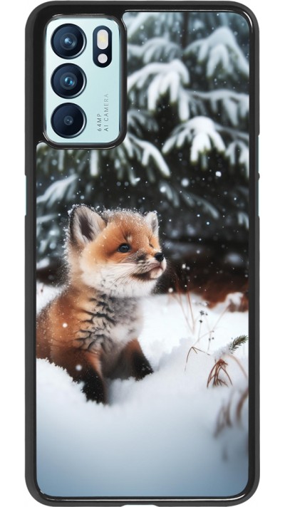 Coque OPPO Reno6 5G - Noël 2023 Renardeau sapin