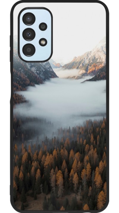 Samsung Galaxy A13 Case Hülle - Silikon schwarz Autumn 22 forest lanscape