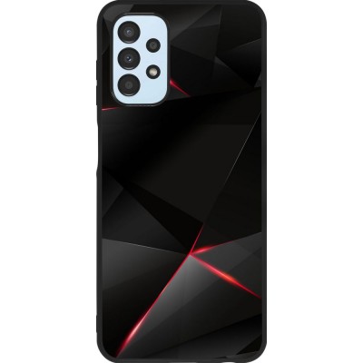 Coque Samsung Galaxy A13 5G - Silicone rigide noir Black Red Lines