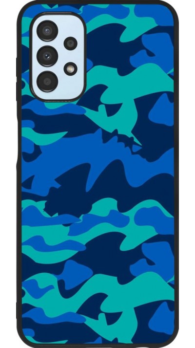 Hülle Samsung Galaxy A13 5G - Silikon schwarz Camo Blue