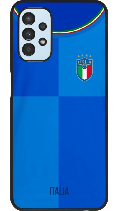 Samsung Galaxy A13 Case Hülle - Silikon schwarz Italien 2022 personalisierbares Fußballtrikot