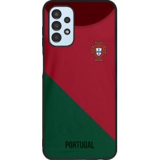 Samsung Galaxy A13 Case Hülle - Silikon schwarz Fussballtrikot Portugal2022