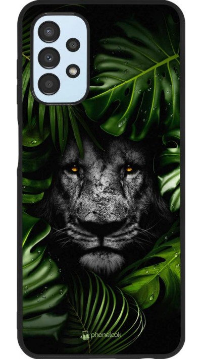 Hülle Samsung Galaxy A13 5G - Silikon schwarz Forest Lion