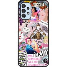 Coque Samsung Galaxy A13 5G - Silicone rigide noir Girl Power Collage