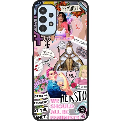 Coque Samsung Galaxy A13 5G - Silicone rigide noir Girl Power Collage