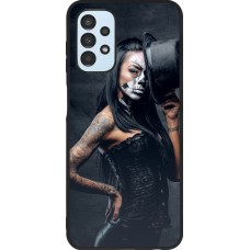 Coque Samsung Galaxy A13 5G - Silicone rigide noir Halloween 22 Tattooed Girl