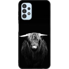 Samsung Galaxy A13 Case Hülle - Silikon schwarz Highland calf black