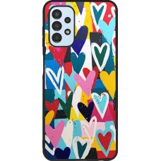Coque Samsung Galaxy A13 5G - Silicone rigide noir Joyful Hearts