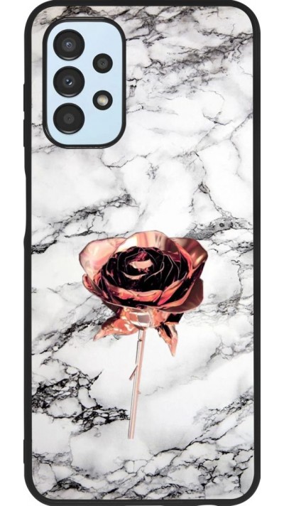 Hülle Samsung Galaxy A13 5G - Silikon schwarz Marble Rose Gold