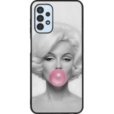 Coque Samsung Galaxy A13 5G - Silicone rigide noir Marilyn Bubble