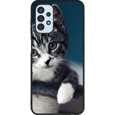 Coque Samsung Galaxy A13 5G - Silicone rigide noir Meow 23