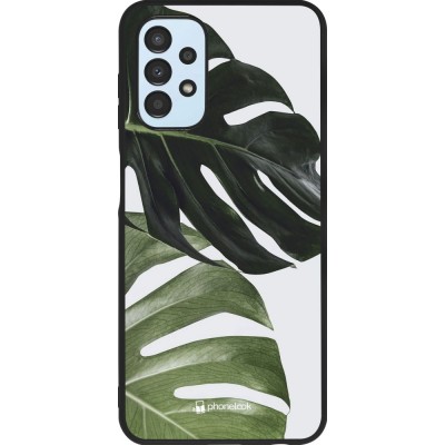 Coque Samsung Galaxy A13 5G - Silicone rigide noir Monstera Plant