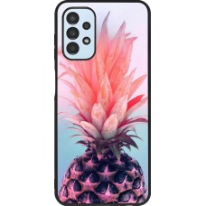 Coque Samsung Galaxy A13 5G - Silicone rigide noir Purple Pink Pineapple