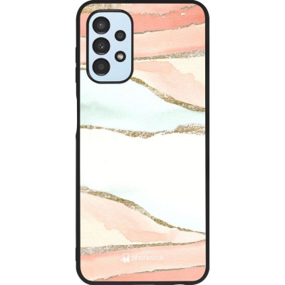 Coque Samsung Galaxy A13 5G - Silicone rigide noir Shimmering Orange