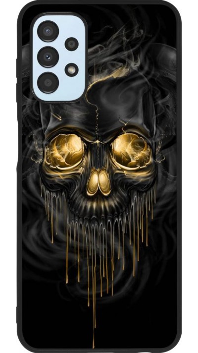 Hülle Samsung Galaxy A13 5G - Silikon schwarz Skull 02