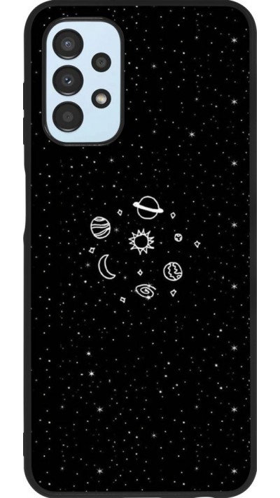 Hülle Samsung Galaxy A13 5G - Silikon schwarz Space Doodle