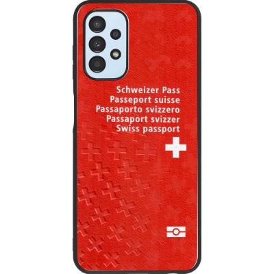 Hülle Samsung Galaxy A13 5G - Silikon schwarz Swiss Passport