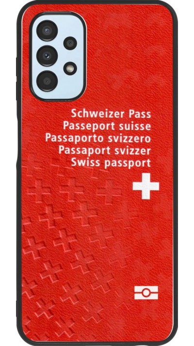 Coque Samsung Galaxy A13 5G - Silicone rigide noir Swiss Passport