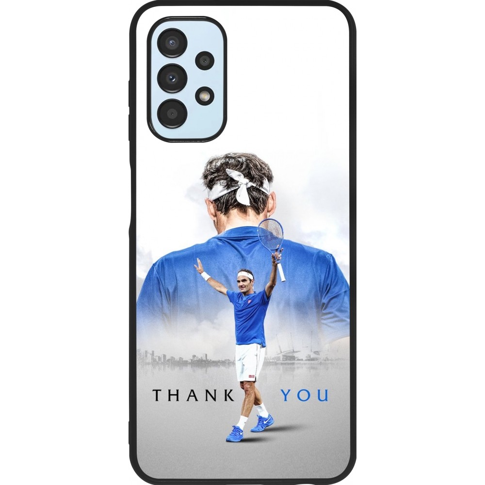 Coque Samsung Galaxy A13 5G - Silicone rigide noir Thank you Roger