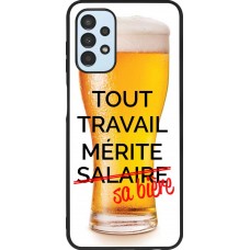 Coque Samsung Galaxy A13 5G - Silicone rigide noir Tout travail mérite sa bière