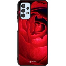 Coque Samsung Galaxy A13 5G - Silicone rigide noir Valentine 2022 Rose