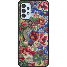 Coque Samsung Galaxy A13 5G - Silicone rigide noir Vintage Art Flowers