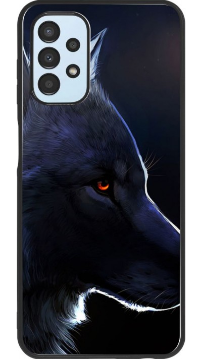 Coque Samsung Galaxy A13 5G - Silicone rigide noir Wolf Shape
